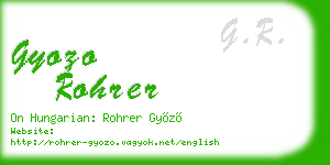 gyozo rohrer business card